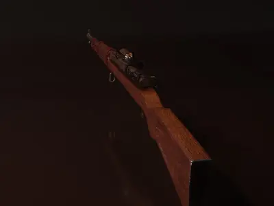KAR98 wooden rifle Free 3D model