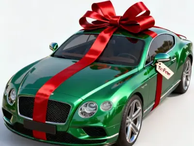 Gift-Wrapped Luxury Grand Tourer 3D Model Low-poly 3D model