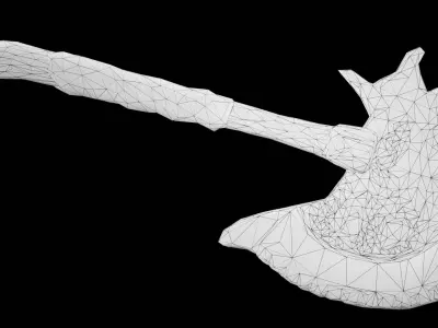 Rune axe Low-poly 3D model
