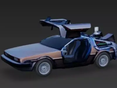 Time Travel Car 3D Model 3D print model