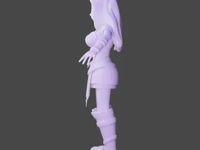 Fantasy Warrior Girl Character-Stylized 3D model