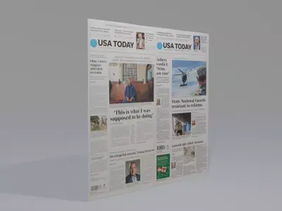 Newspaper Low-poly 3D model