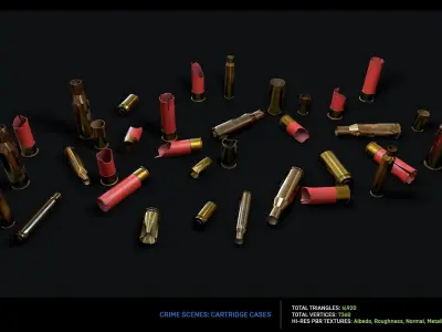 Crime Scenes - Cartridge Cases Low-poly 3D model