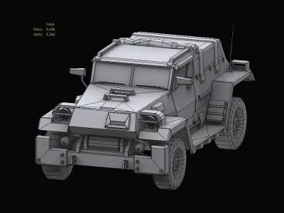 Gundam Zeon Jeep model 3D model