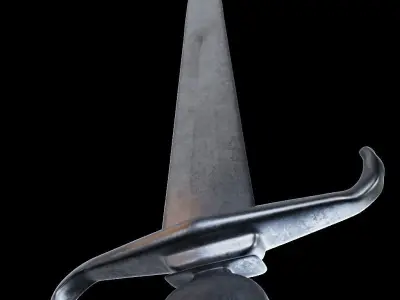 Dagger sword Low-poly 3D model 16