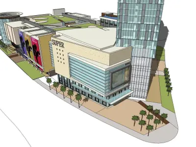 Sketchup Commercial Office Complex 247 3D model