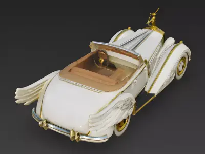 Celestial Cupid Luxury Roadster 3D Model Low-poly 3D model