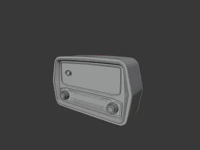Old Radio 3D model 3D model