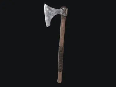 Vikings axe Low-poly 3D model