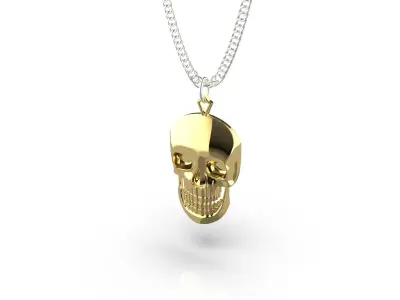 Skull pendant Halloween with moving part 3D print model