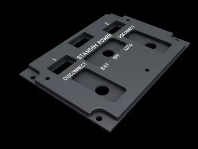 BOEING 737 OVERHEAD - STANDBY POWER PANEL 3D print model