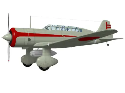 Mitsubishi Ki15 Babs 3D model get
