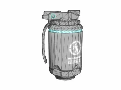 Plasma-Powered Hand Grenade Low-poly 3D model