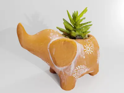3D Elephant Plant Pot 3D model