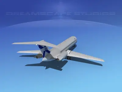 Douglas DC-9-40 Jet Blue 3D model