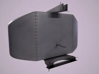 Helicopter Flares Dispenser Low-poly 3D model