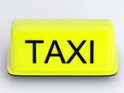 Taxi Rooftop Lamp yellow 3D model