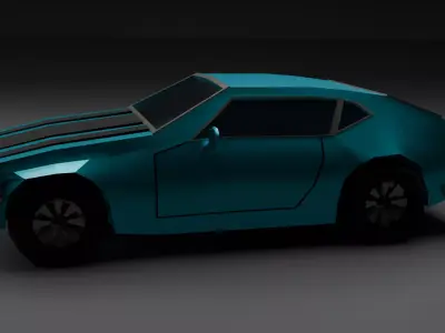 Racing car Low-Poly Game-ready Low-poly 3D model