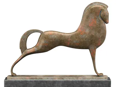 Antique Horse sculpture 3D model