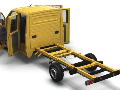MAN TGE Chassis DoubleCab L3 HQInterior 2023 3D model