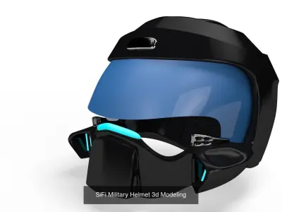 SiFi Military Helmet 3d Modeling Collection 4 in 1 3D Model Pack