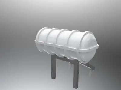 Life raft container 3D model  3D model