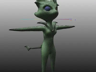 Chibi Creature Free low-poly 3D model