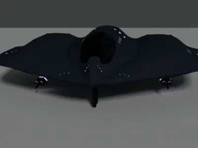 modern aircraft T-14 sci-fi Free 3D model