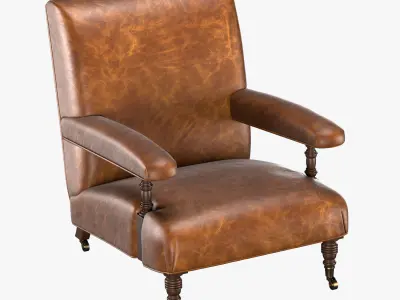 Armchair 1880S BELGIAN 3D model