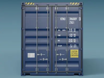 ISO Container 20ft High-Cube 3D model