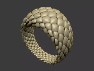 Dragon scales lizard viper anaconda python design 3D print model