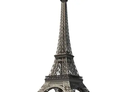 Eiffel Tower Low-Poly 3D model 3