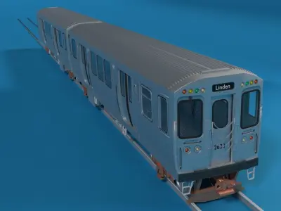 Chicago L Subway train 3D model