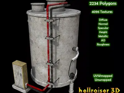 Boiler - PBR - Textured Low-poly 3D model