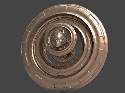 Ancient Alien Star Ring Statue 8 3D model