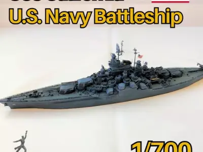 USS California US Navy Battleship  3D print model