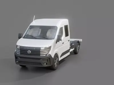  Nissan Interstar CrewCab Chassis 3D model