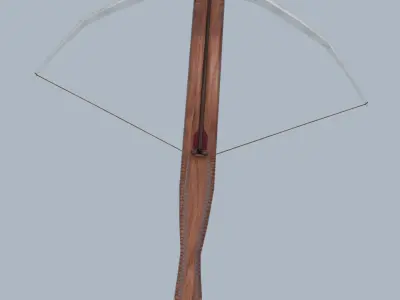 Crossbow1 Bow1 Military  Low-poly 3D model