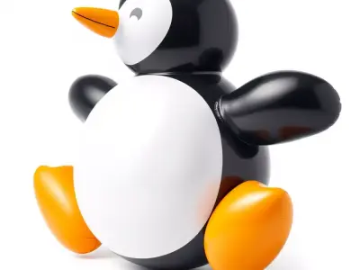 Inflatable Penguin Model Pack with Realistic Textures Low-poly 3D model