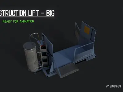 Construction Lift - Big Version Low-poly 3D model