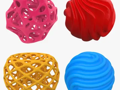 Parametric Math Organic Geometries 3D model