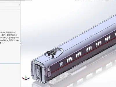 CR400AF high-speed railway train from China 3D model