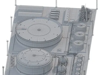 Oil Storage Facility 3D model