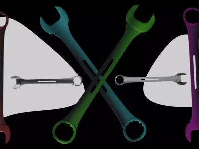 Cool Looking Wrench 3D model