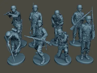 German soldiers ww2 Bundle Pack 1 3D print model