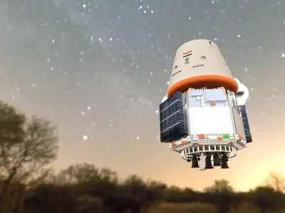 Gaganyaan ISRO India Crew Module and Service Module 3D model