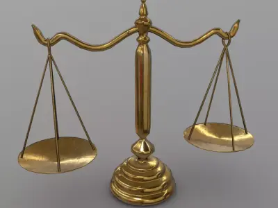 Balance Scale Low-poly 3D model