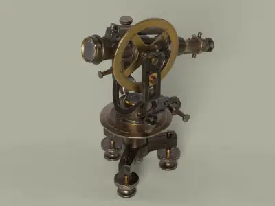 Theodolite PBR Game-Ready Low-poly 3D model