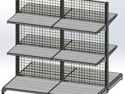 Storage Rack - Racking System - Industrial Shelving 3D model 4 3D model