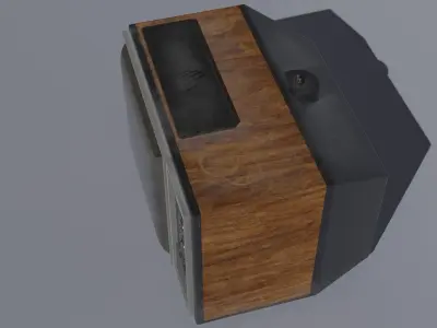 Retro television CHAYKA-74 Low-poly 3D model